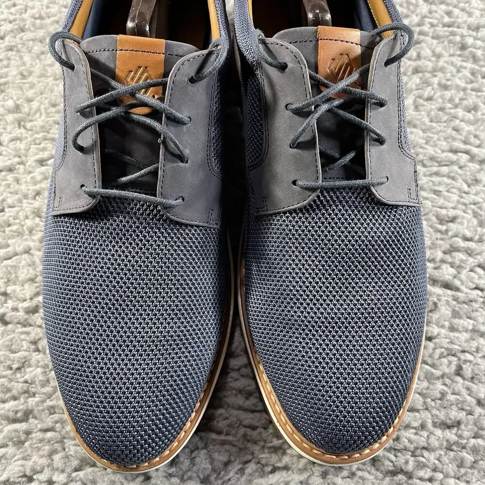 Johnston & Murphy Braydon Knit Plain Toe Shoes Men's 12M Navy Blue TRUFOAM